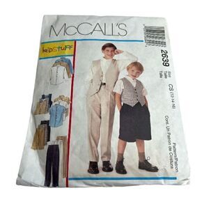 3/$15
or 5/$20 McCall’s 2639 Kids formal wear patterns